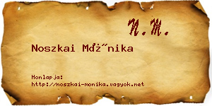 Noszkai Mónika névjegykártya