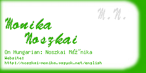 monika noszkai business card